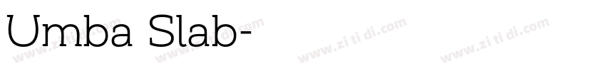 Umba Slab字体转换